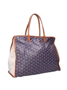 Goyard Ardy PM Canvas Leather Trim Tote Bag